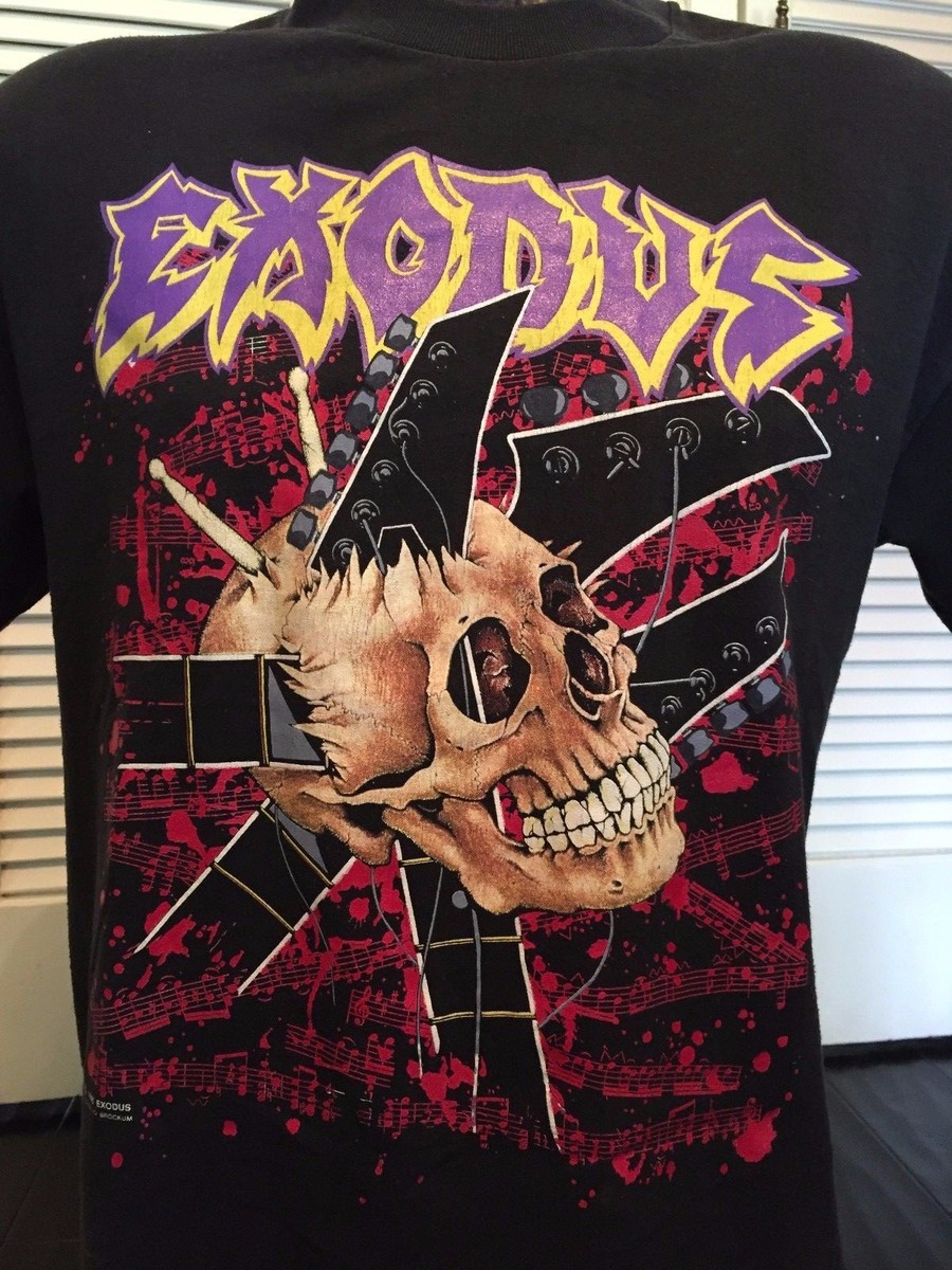 EXODUS Impact Is Imminent Tour Tシャツ Rare Vtg 90 Exodus Impact Imminent Tour Shirt Size Medi / Lrg Rock