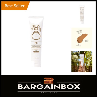 Broad Spectrum SPF 30 Tinted Face Lotion | Unscented Mineral Sunscreen 1.7 oz