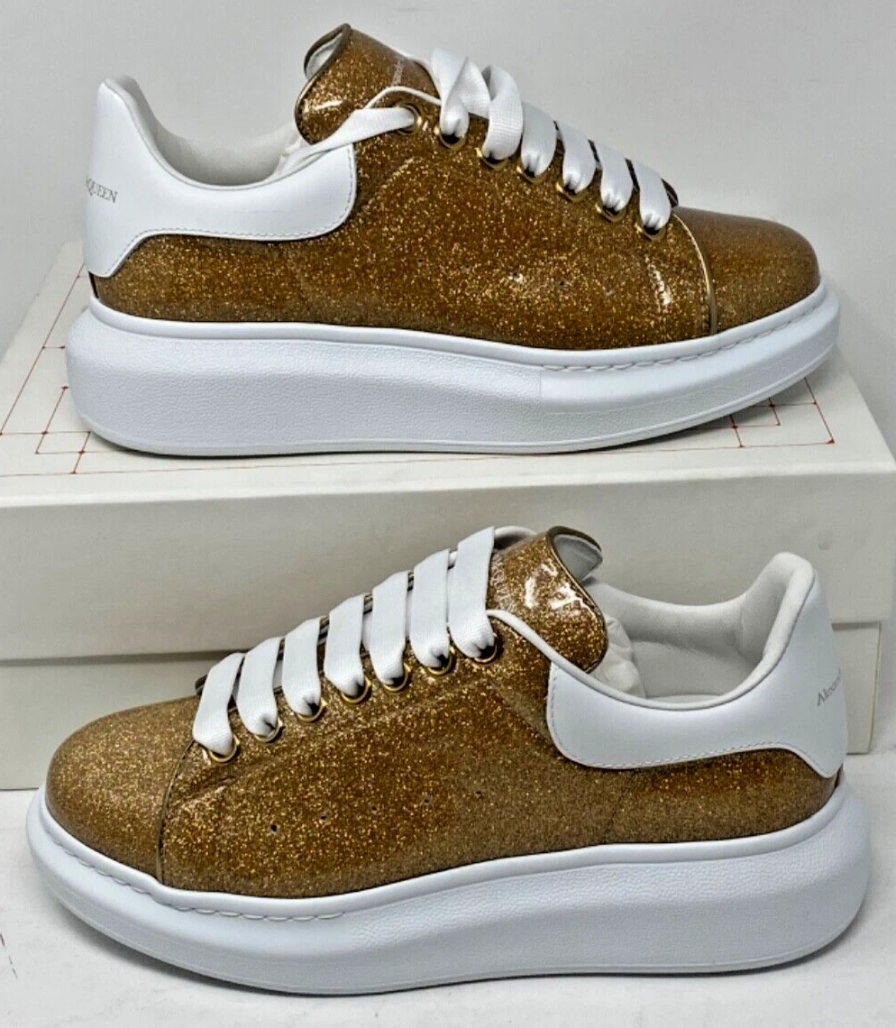 Alexander McQueen, Metallic Larry trainers - Unique Designer Pieces