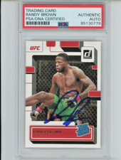 RANDY BROWN AUTO RATED ROOKIE PSA DNA 2023 Donruss UFC #214 Signed Slabbed Star