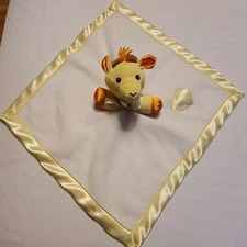 2002 Cuddlesomes The Encore Group Heart Plush Giraffe Security Blanket Satin 