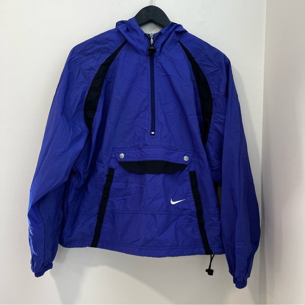 SACAI X NIKE Giacca a vento vintage Nike taglia L 12 14 blu 1 4 zip anni 90