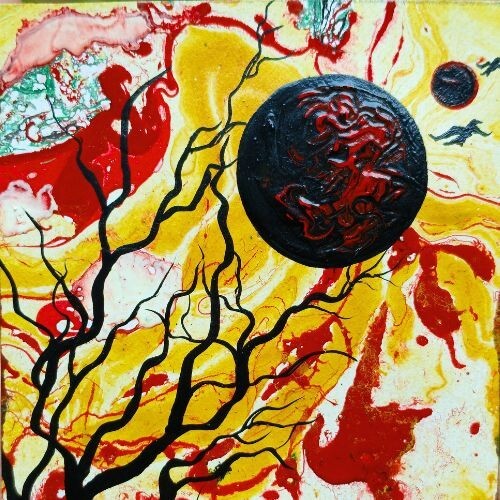 2Pcs ACEO Original Trees Abstract Nature Landscape Acrylic Art Painting NEW OOAK - Picture 6 of 7