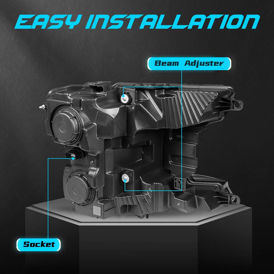 For 2018-2020 Ford F150 F-150 LED Bar Projector Smoke Headlights LH & RH Foto 4 de 4