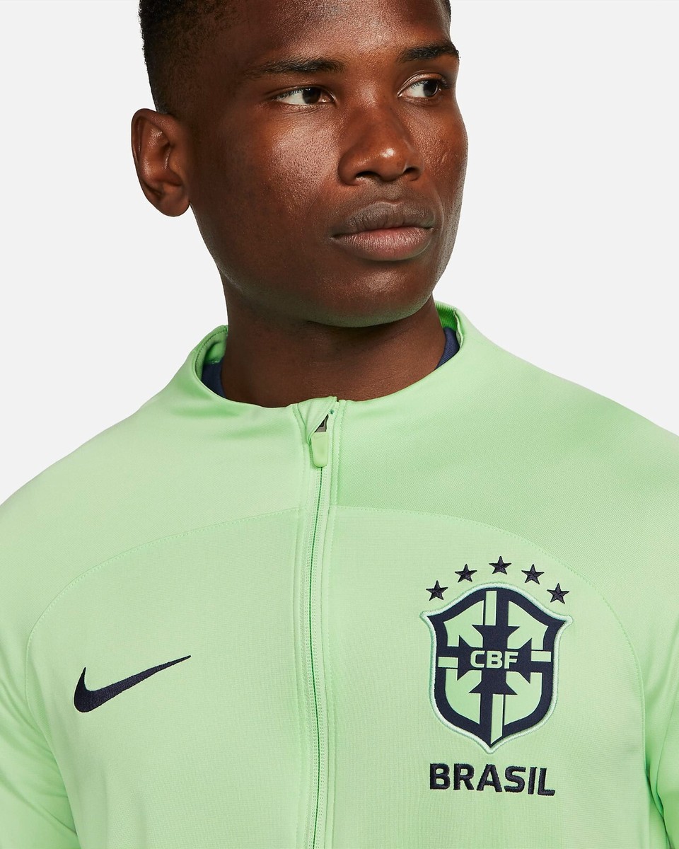 Brazil Strike Nike Dri-Fit Knit Soccer Track Jacket Green