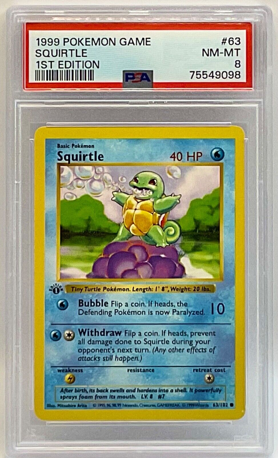 Squirtle - 63/102 - Common - 1st Edition - Pokemon Singles » Generation 1 »  Base Set (Shadowless) - The Side Deck - Gaming Cafe