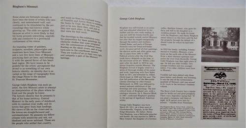 George Caleb Bingham's Missouri River Art Exhibition Catalog 1975 SC St Louis - Imagen 3 de 4
