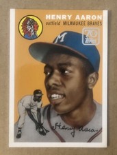 2021 Topps Series 1 Henry “Hank” Aaron Double Header Rookie Reprint Insert TDH-3