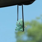 Swinging Dinosaur Car Hanging Ornament Rear View Mirror Cute Car Decor (Green)