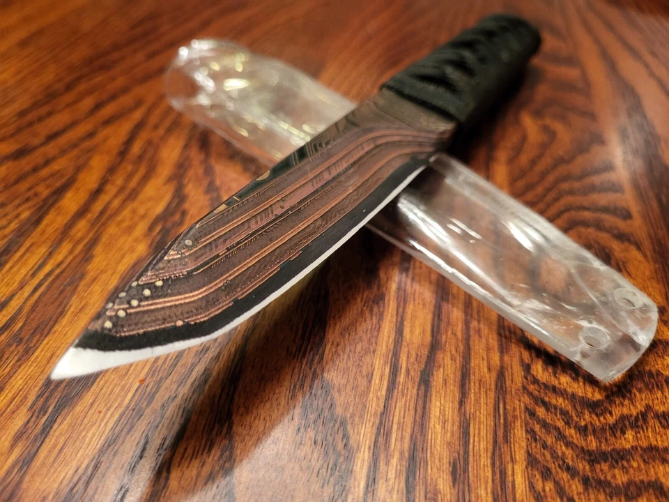 Warren Thomas Knives Custom Ceramic / Circuit Board Tanto NEW NUMBER 1 RARE! - Image 3 of 4