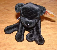 Retired Ty Beanie, Luke the Black Lab Puppy - June 15, 1998 PE Pellets, Errors
