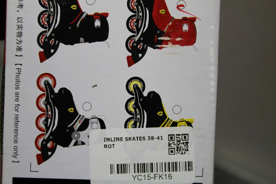 Mesuca Inline Skates für Erwachsene und Kinder Ferrari Skates 38-41 ROT - Bild 3 von 4