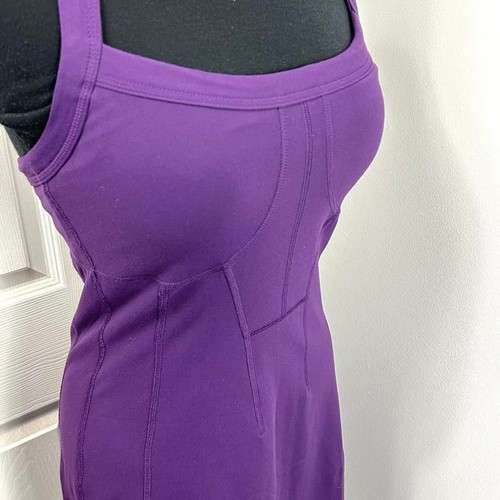 Vestido ajustado halter Athleta para mujer 4 púrpura - Imagen 3 de 6
