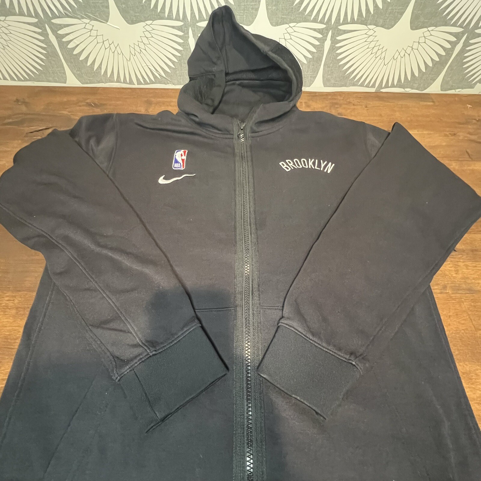 Nike Brooklyn Nets Warm Up Hoodie Youth XL Black Full Zip Hoodie NBA | eBay