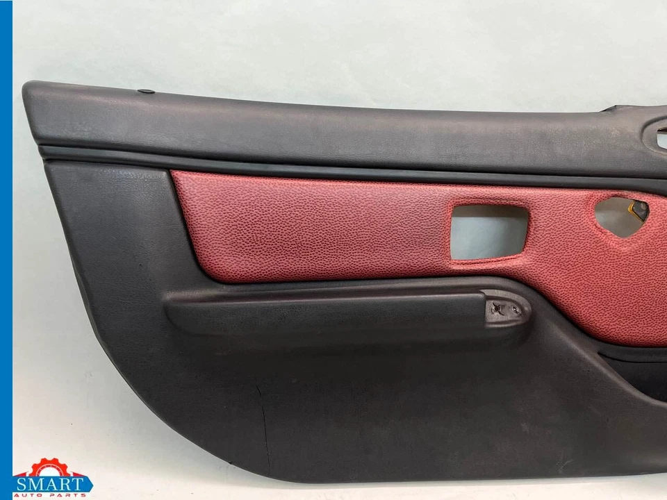BMW Z3 Roadster Interior Door Panel Trim Red Set Left + Right 96-99 OEM - Image 3 of 4