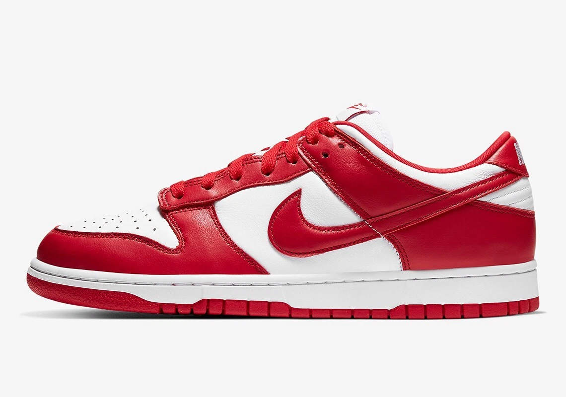 NIKE DUNK LOW UNIVERSITY RED ST JOHNS 2020 CU1727 100