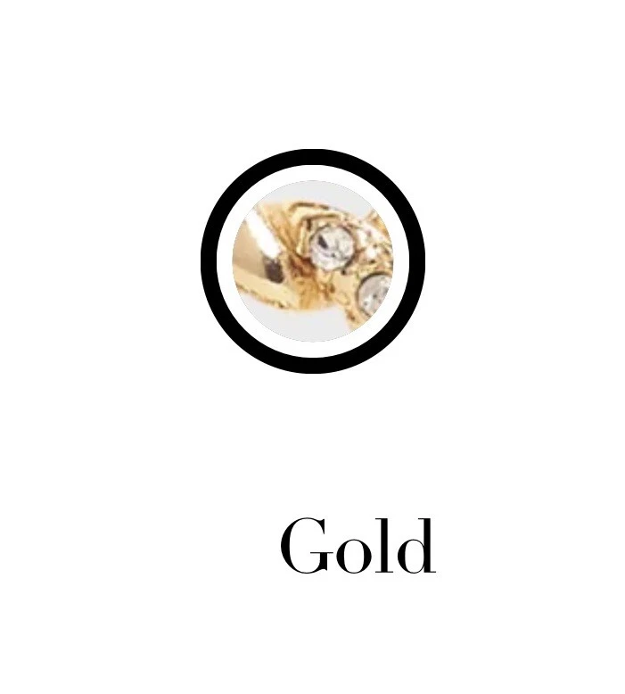 BANANA REPUBLIC Gold Tone Pave Link Linear Earrings - Image 3 of 4