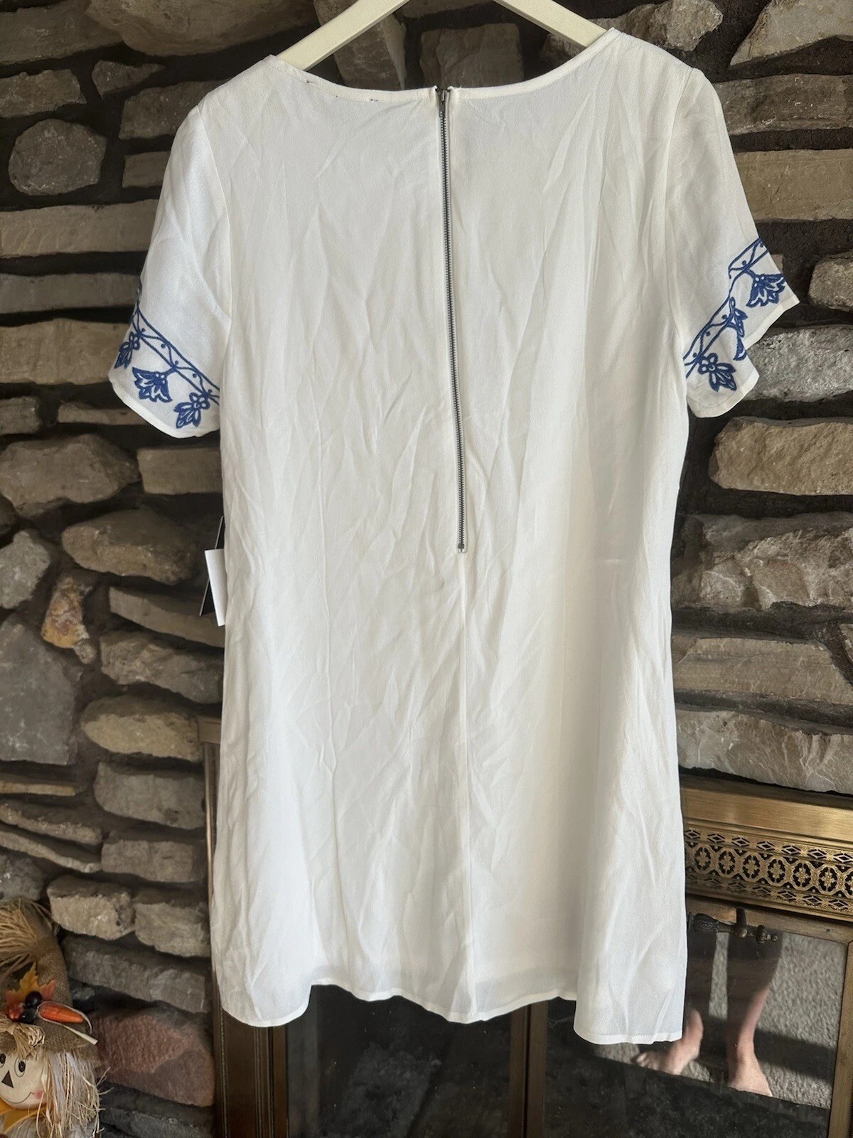 OFF WHITE Abito donna nuovo con etichette Lulu's Large bianco sporco ricamato