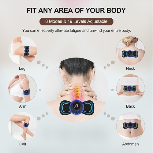 Tens Machine Massagers EMS Full Body Relax Pads Portable Tens Unit Rechargable - Picture 7 of 25