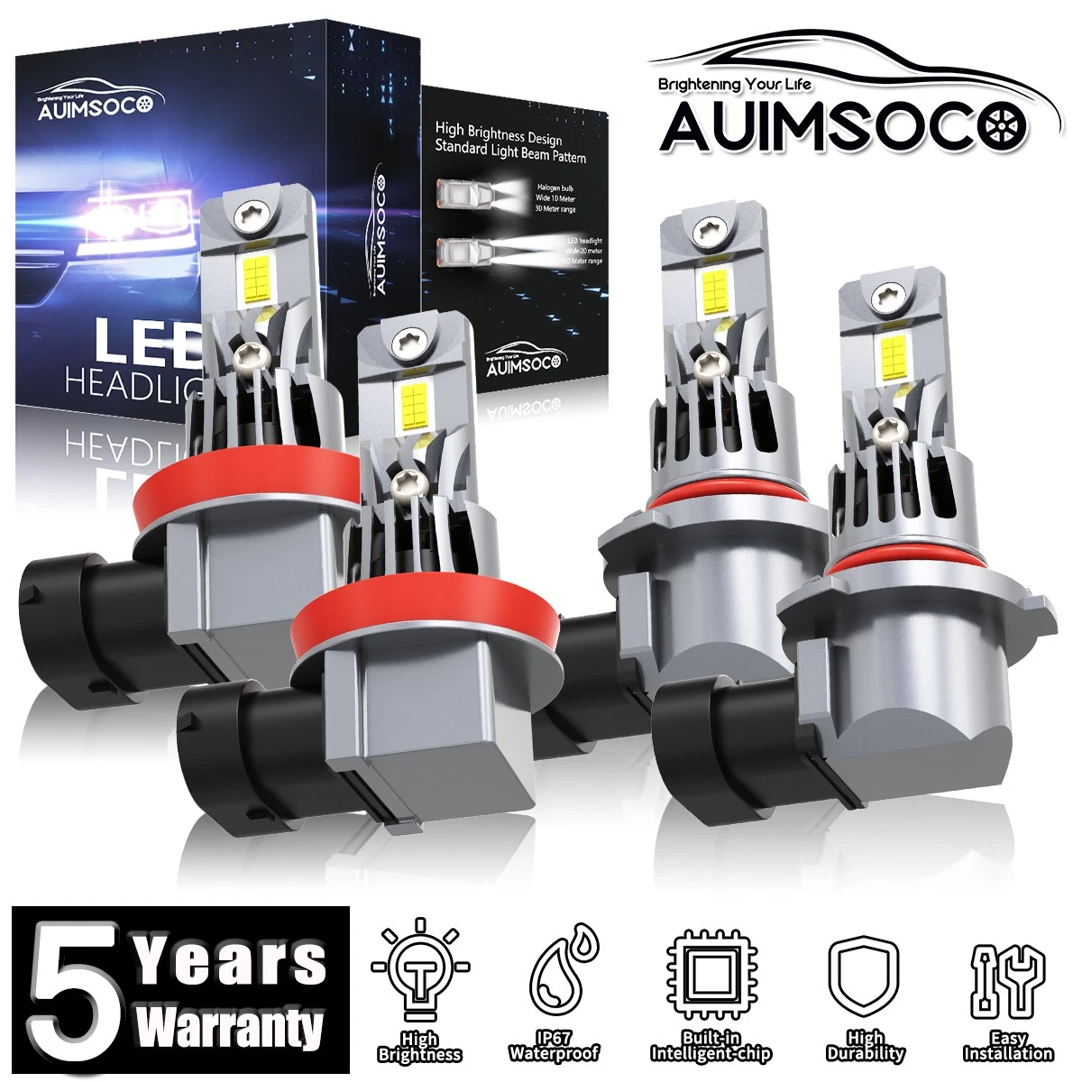 For Chevrolet Silverado 3500 2008-2013 2015-2018 Combo 4x LED Headlight Kit Bulb
Opens in a new wind