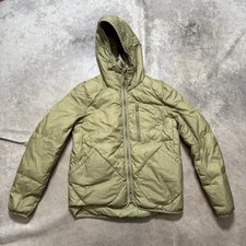 The Arrivals NYC Jacket Unisex Mens XXS Womens XS Green Hooded Chinese Duck Down