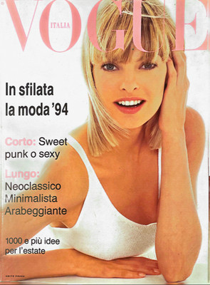 VOGUE Magazine Italia LINDA EVANGELISTA Dossier Sfilate PRET A PORTER 1994