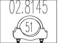 MTS Rohrverbinder Schelle 02.8145 Schelle für 155 FOX 5Z1 5Z4 VW 5Z3 GOLF 51mm 1