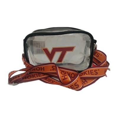 New With Tags Virginia Tech Clear Camera Bag FOCO Licensed HOKIES 8x5x3