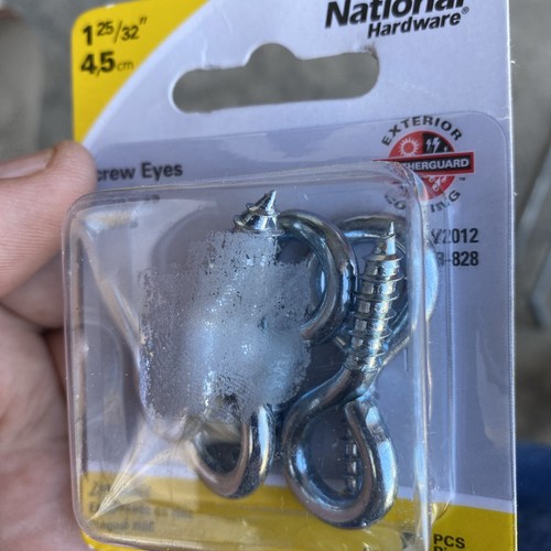 (5-Pk) National Hardware Screw Eye Steel Zinc Plated 1-25/32" N118-828 V2012 - Picture 5 of 6