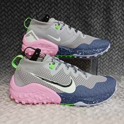 Nike Wildhorse 7 Wolf Grey Diffused Blue Women's Trail Running Shoes Size 9.5