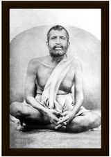 Sri Ramakrishna Paramahansa in Meditative Posture Photo Wall Painting Framed