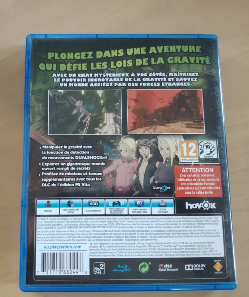 Gravity Rush Remastered (Sony PlayStation 4, 2016), photo 3 sur 3
