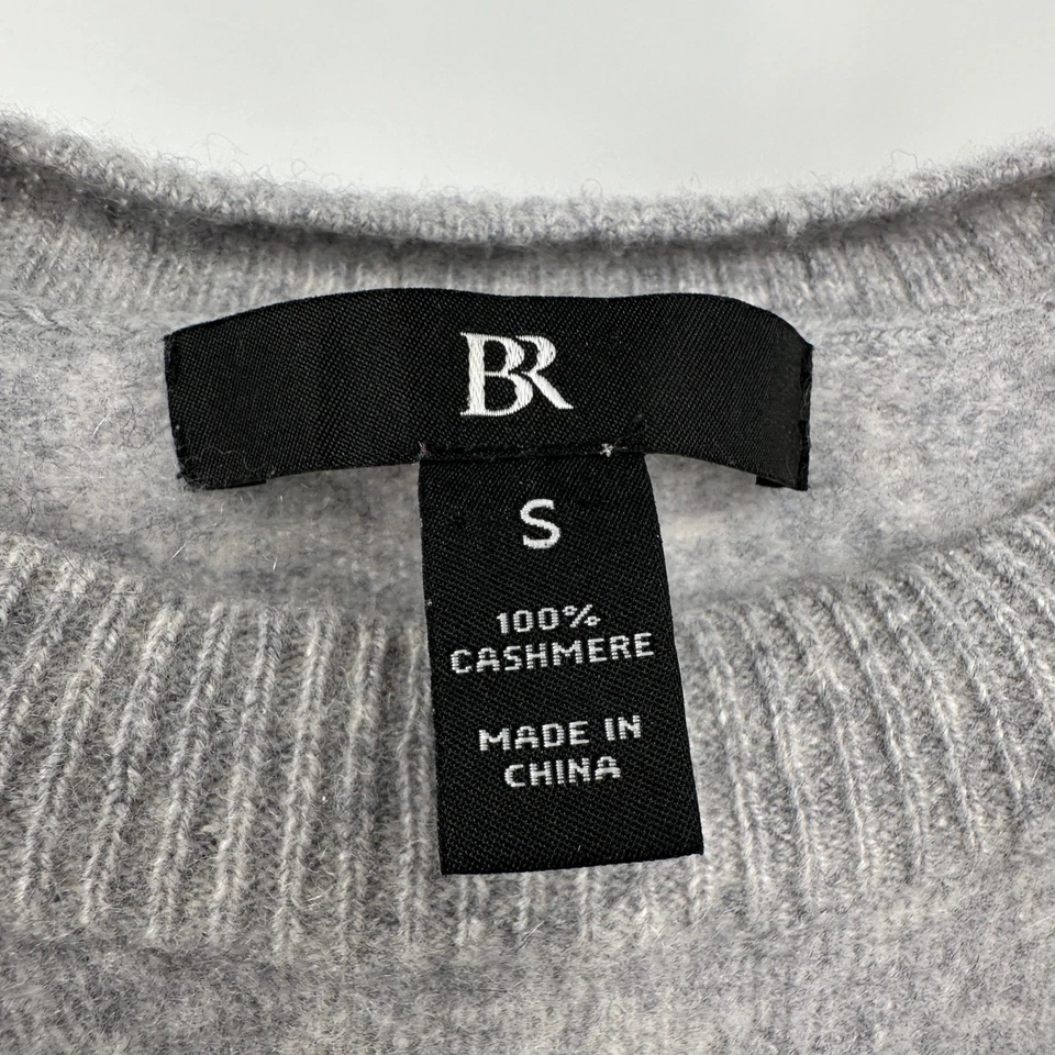 Suéter de cachemir Banana Republic para mujer talla S minimalista suave de lujo tejido gris Foto 3 de 4