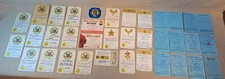 RARE Vintage BSA Scout Rank Merit Badge HUGE Cards Lot 1969–72 & OA & Swim Award