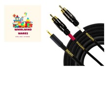Stereo Audio Adapter Cable, 3.5mm TRS Male Plug Connector to Dual RCA Male Pl...