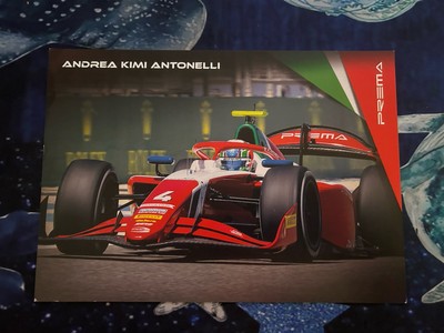 Andrea Kimi Antonelli signed driver card Prema Racing autograph