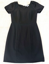 NWT Of Mercer Henry Dress Women’s 0 Black V-Neck Fit Flare Career Work