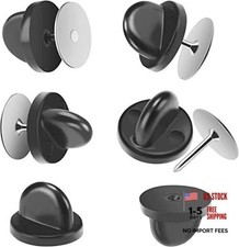 Pairs Rubber Blank Pin Backs Butterfly Clutch Holder Tie Tacks 240