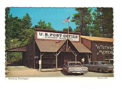 Winthorp Washington Post Office vintage postcard Unposted