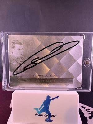 Seamus Coleman Everton FC Triumph On Card Auto! /40 Futera Unikat 2015