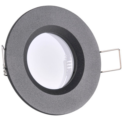 Polux BORAS Einbaustrahler, rund, 8W, MR16, schwarz matt, IP44, ohne Leuchtmitte