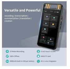AI Voice Recorder with Playback, Digital Voice Recorder with Transcription to...