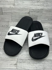 Nike Benassi JDI Slides Shoes Mens Size 13 Black White Sandals CN9675-005 Swoosh