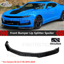 For Camaro Ss Ls Lt Rs 2016-2024 Glossy Black Front Bumper Lip Splitter Spoiler For Camaro Ss Ls Lt Rs 2016-2024 Glossy Black Front Bumper Lip Splitter Spoiler