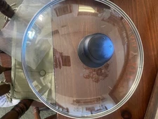 SUPPER Large Glass 11 1/2" OD & 11 1/4" ID Vented Replacement Lid for Pot or Pan