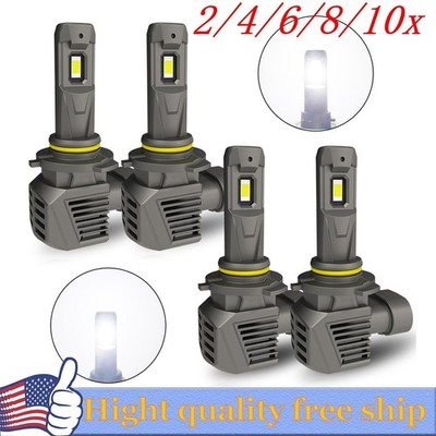 4/8X 9005 9006 LED Headlight Bulb High Beam 6500K White bulb Bright Lamp CANBUS