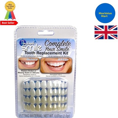 Complete Your Smile Provisorisches Zahnersatzset - 40 giftfreie Zähne