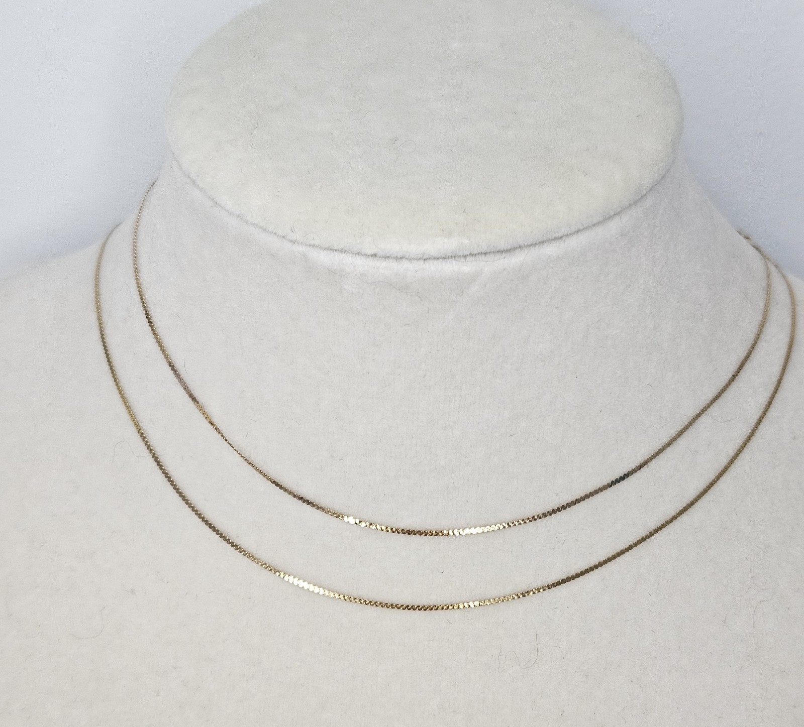 14k Solid Serpentine Gold Chain - image 1
