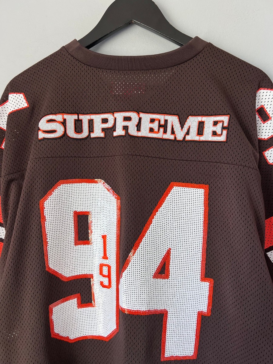 Supreme Sequin Football Jersey - Size XL - Brown | eBay