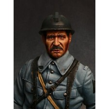 Figura de resina 1/10 sargento francés batalla de Verdún 1916 sin pintar sin montar